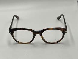 Womens 3052-V 108 Caffe Brown Frame Clear Polarized Lens Round Eyeglasses