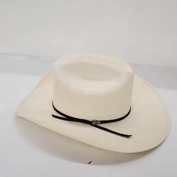 Justin Men's Ivory White Straw Cowboy Western Hat Size 7-1/4