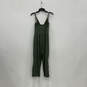 NWT Womens Striped Green Sleeveless Rica Knit Crop Jumpsuit One-Piece Sz M image number 2