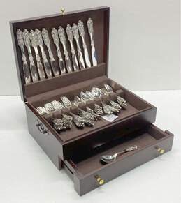 Baroque by Godinger Silverplate 60 Piece Cutlery Service Set w/ Wood Chest