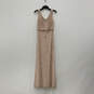 Womens Pink Sleveeless Gliter V-Neck Regular Fit Back Zip Maxi Dress Size 0 image number 1
