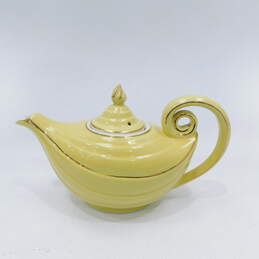 Vintage Hall China 6 Cup Aladdin Genie Lamp Teapot & Diffuser Yellow W/Gold Trim alternative image