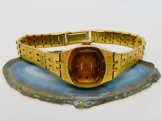 Ladies Oris Swiss Gold Tone 17 Jewel Watch 44.8g image number 1
