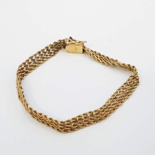 14K Gold Mesh 6.5 inch Bracelet ( Damage) 9.0g image number 1