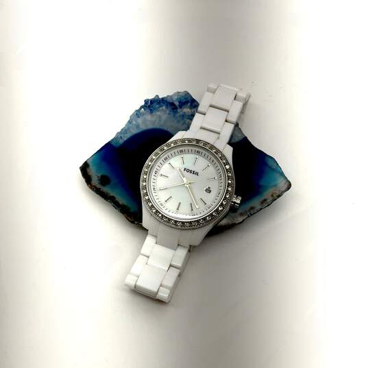 Designer Fossil Stella Mini Three Hand Resin White Quartz Analog Wristwatch image number 1