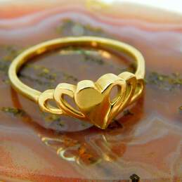 10k Yellow Gold Heart Cut Out Ring 2.1g