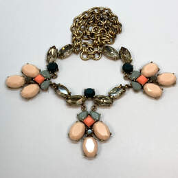 Designer J. Crew Gold-Tone Chain Multicolor Stone Statement Necklace alternative image