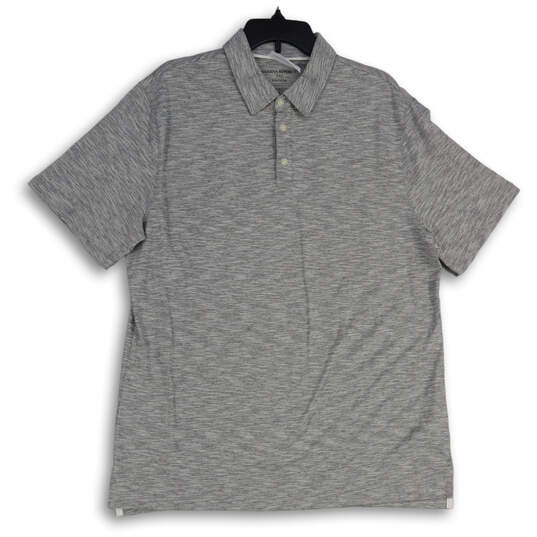 NWT Mens Gray Short Sleeve Spread Collar Pullover Polo Shirt Size L Tall image number 1