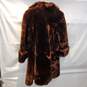 Peyton Marcus Long Brown Fur Overcoat No Size Tag image number 2