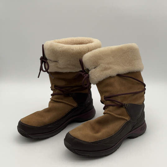 Womens Australia Orellen 1005624 Brown Thinsulate Fur Winter Boots Size 8.5 image number 2
