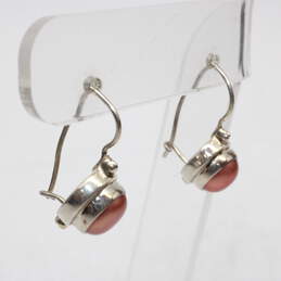 Sarda Signed Sterling Silver Pearl Earrings - 5.3g alternative image
