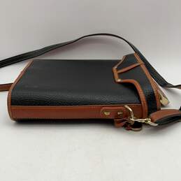 Dooney & Bourke Womens Brown Black Leather Adjustable Strap Crossbody Bag Purse alternative image