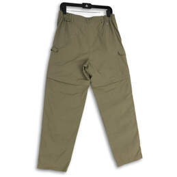 Womens Green Flat Front Slash Pocket Straight Leg Cargo Pants Size Medium alternative image