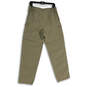 Womens Green Flat Front Slash Pocket Straight Leg Cargo Pants Size Medium image number 2