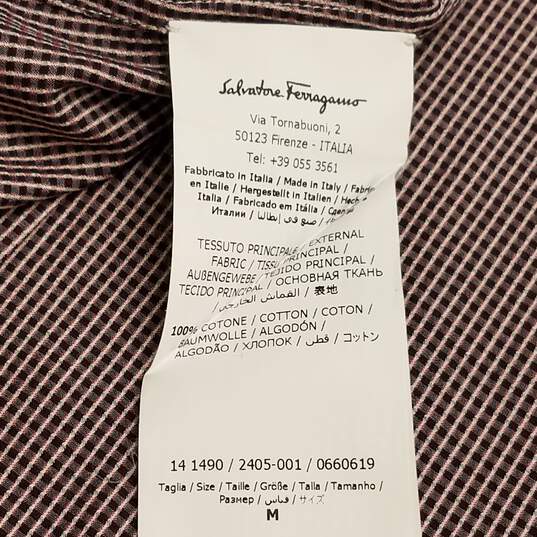 Salvatore Ferragamo Mens Multicolor City Fit Collared Button Up Shirt Sz M image number 4