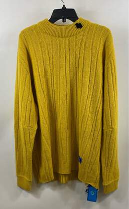 NWT Ader Error Womens Yellow Long Sleeve Oversized Pullover Sweater Size A3