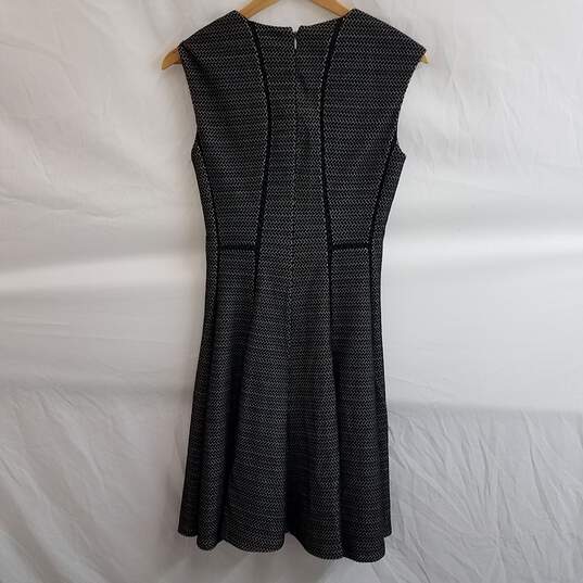 Rebecca Taylor Black Textured Knit Fit Flare Dress Women’s Size 4 image number 2