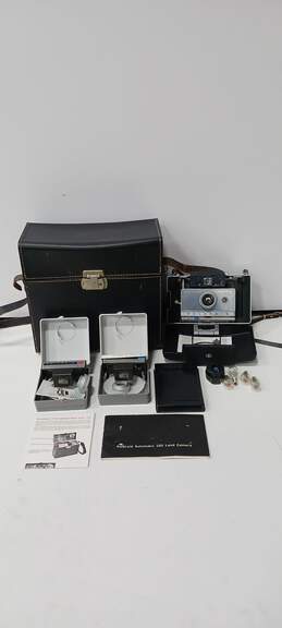Vintage Polaroid Automatic 100 Land Camera w/ Accessories & Case