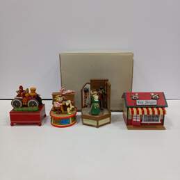 Bundle of 4 Assorted Music Boxes Figurines