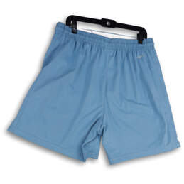 Mens Blue Flat Front Elastic Waist Pockets Drawstring Athletic Shorts Sz XL alternative image