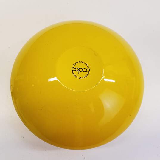 Vintage Yellow COPCO 11.5 Inch Enamel Mixing Bowl Michael Lax Design Switzerland image number 4