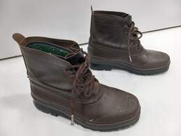 Men's Brown Leather Boots Size alternative image