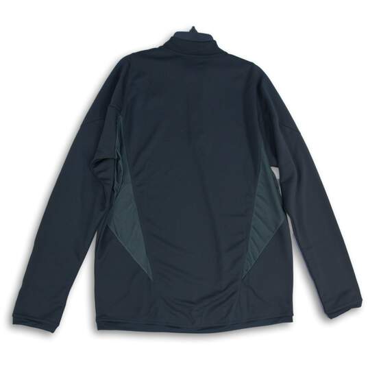 NWT Adidas Mens Black Stefans Soccer 1/4 Zip Pullover Activewear Jacket Size XL image number 2