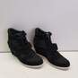 ASH Limited Black Suede Ankle Strap Lace Hidden Wedge Trainers Size 37 US 6.5 image number 3