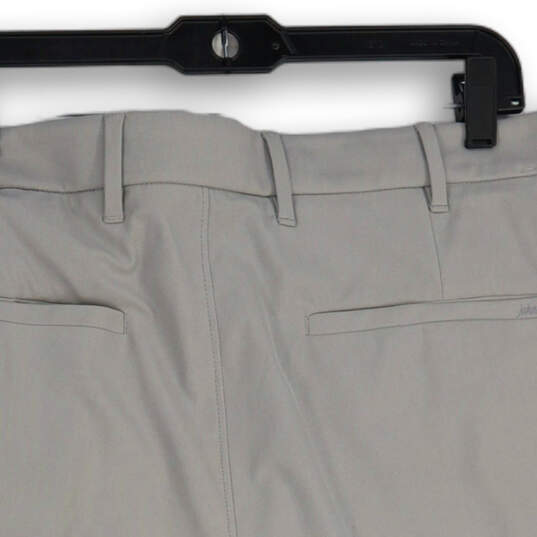 NWT Mens Gray Flat Front Slash Pocket Athletic Golf Chino Shorts Size 42 image number 4