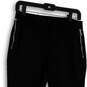 Womens Black Stretch Flat Front Pockets Skinny Leg Pull-On Ankle Pants XS image number 3