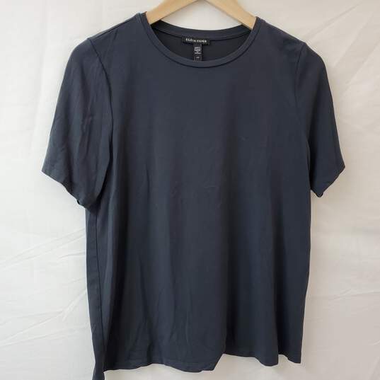 Eileen Fisher Black Short Sleeves Shirt Women's S/P image number 1