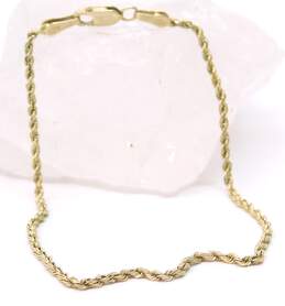 14k Yellow Gold Twisted Rope Chain Bracelet 1.8g