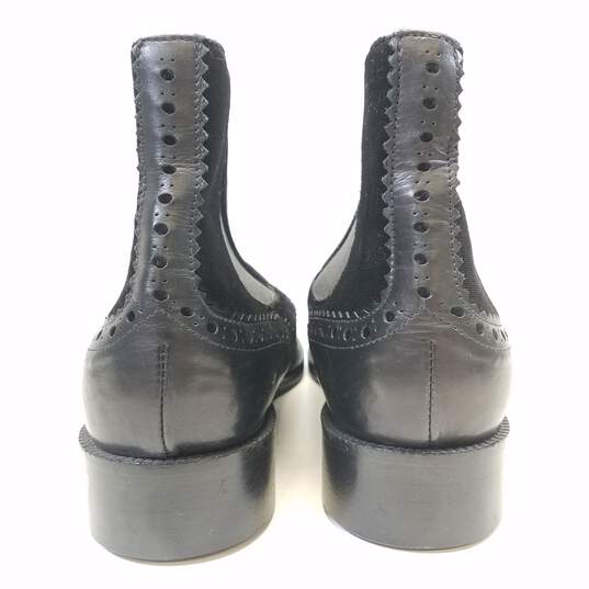 AllSaints Leather Velvet Wingtip Chelsea Boots Black 8 image number 4