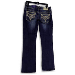 NWT Womens Blue Denim Medium Wash Sequin Bootcut Leg Jeans Size 7/8 R alternative image