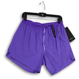 NWT Womens Lavender Pleated Elastic Waist Athletic Short Size Large