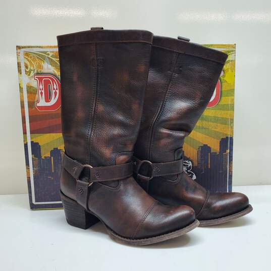 Durango Brown Leather Midcalf Boots image number 1