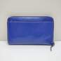 Kate Spade Cobalt Blue Leather Full Zip Wallet 9in x 2in x 5.5in, Used image number 2