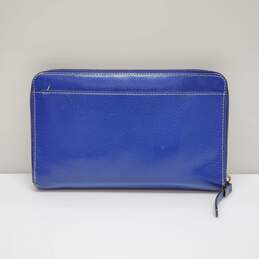 Kate Spade Cobalt Blue Leather Full Zip Wallet 9in x 2in x 5.5in, Used alternative image