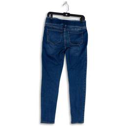 Womens Blue Denim Stretch Medium Wash Skinny Leg Jegging Jeans Size 8