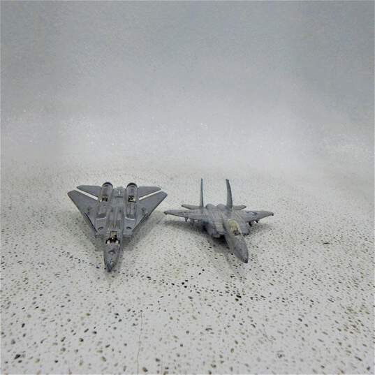 Lot of 2 Vintage Diecast Airplanes Metal Military Aircraft image number 1