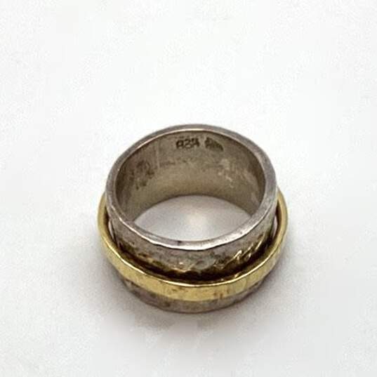 Designer Silpada 925 Sterling Silver Fashionable Spinner Band Ring image number 4