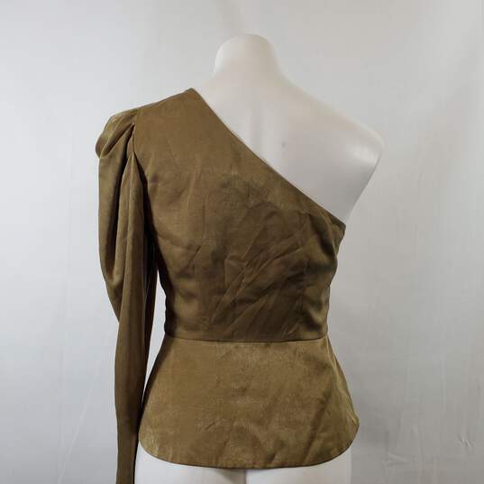 BCBG Women's Olive Green Top SZ S NWT image number 2