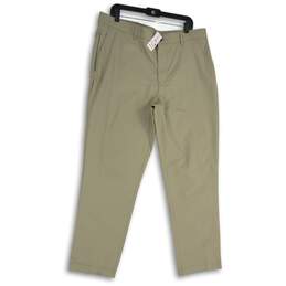 NWT Mens Gray Flat Front Slash Pocket Skinny Leg Chino Pants Size 38 X 30