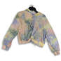 NWT Womens Multicolor Tie Dye Long Sleeve Drawstring Pullover Hoodie Size L image number 1