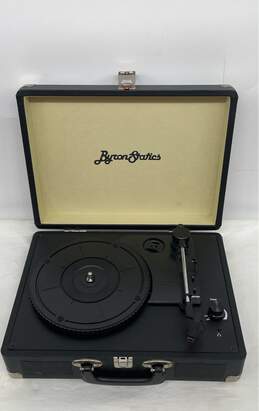 Byron Static Vinyl Record PlayerByron Static Black Portable Home Turnatable Vinyl Record Player Not TestedNOT TESTED HQ