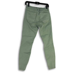 Womens Green Denim Medium Wash Pockets Stretch Skinny Leg Jeans Size 26 alternative image