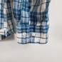 Michael Kors Women's Blue Plaid Button Up SZ XL image number 4