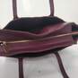 Coach Taylor Burgundy Purple Leather Alexis Carryall Handbag image number 5
