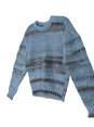 Womens Blue Long Sleeve Crew Neck Knitted Pullover Sweater Size Small image number 3