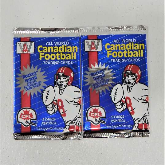 10 Factory Sealed 1991 All World CFL Football Card Packs image number 3